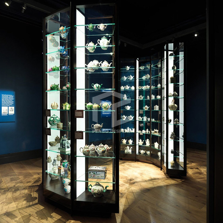 T4 LED Museum Glass Display Case 10mm Thick High Ultra White Tempered Glass